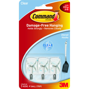 0.5 lb. Clear Wire Hanging Hooks (Pack of 3)