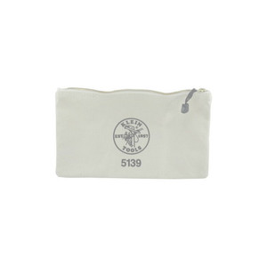 White Canvas Zipper Bag