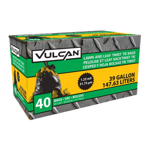 39 Gallon Black Trash Liners (40 Bag Count)