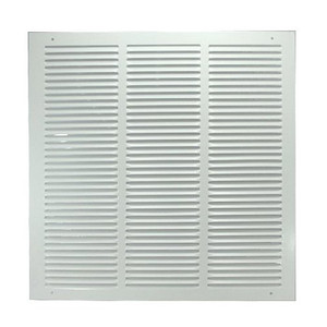 18" X 18" White Metal Wall Return Air Grille