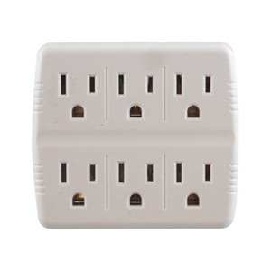 2-6 White Grounded Adapter