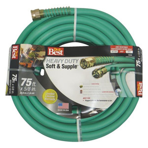 5/8" X 75' Heavy-Duty Soft & Supple Reinforced Vinyl Garden Hose