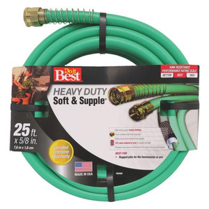 5/8" X 25' Heavy-Duty Soft & Supple Reinforced Vinyl Garden Hose