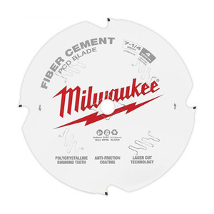 7-1/4" X 4 Tooth Milwaukee Fiber Cement Circular Saw Blade