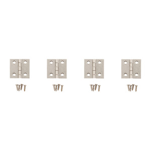 1" X 1" Satin Nickel Broad Hinges (Pack of 4)