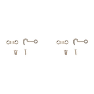 Satin Nickel Hook Staples (Pack of 2)