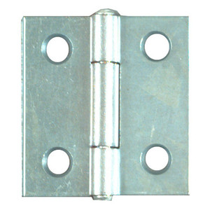 1-1/2" Zinc Plated Non-Removable Pin Narrow Hinges (Pack of 2)
