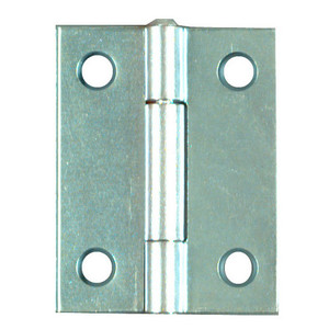 2" Zinc Plated Non-Removable Pin Narrow Hinges (Pack of 2)