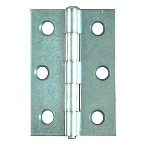 2-1/2" Zinc Plated Non-Removable Pin Narrow Hinges (Pack of 2)
