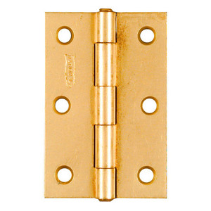 3" Brass Non-Removable Pin Narrow Hinges (Pack of 2)