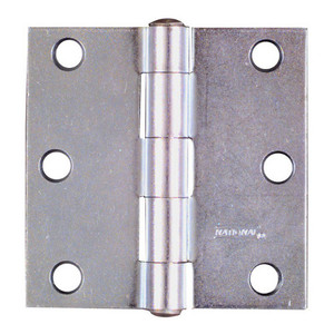 3" Zinc Plated Non-Removable Pin Broad Hinges (Pack of 2)