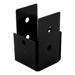 3" X 3-9/16" X 5-5/8" Black Powder-Coated Post Base