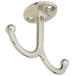 Nickel Plated Undershelf Coat Hooks (Pack of 2)
