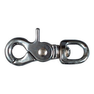 1/2" X 2-5/8" Nickel Plated Round Swivel Eye Trigger Snap