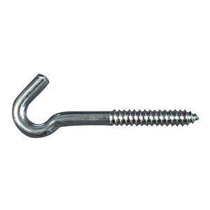 5/16" X 4-1/2" Zinc Plated Lag Screw Hook