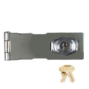 4-1/2" Chrome Keyed Hasp Lock