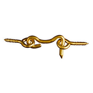 1-1/2" Solid Brass Hook & Eye (Pack of 2)
