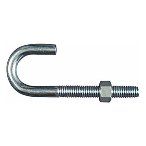 1/4" X 4" Zinc Plated J-Bolt