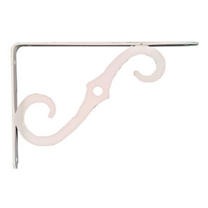 8" X 5-1/2" Antique White Ornamental Shelf Bracket