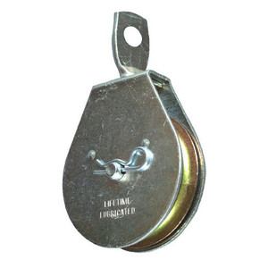 2-1/2" Zinc Plated Swivel Single Pulley