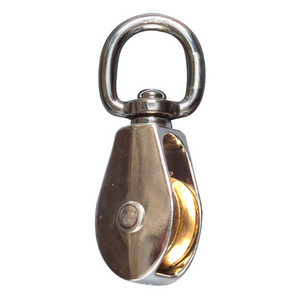 1" Nickel Plated Swivel Single Pulley