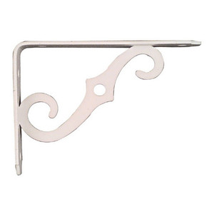 5" X 3-1/2" Antique White Ornamental Shelf Bracket