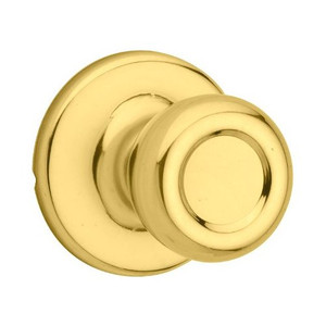 Kwikset Tylo Polished Brass Passage Lockset - (2-3/8" or 2-3/4" Backset)