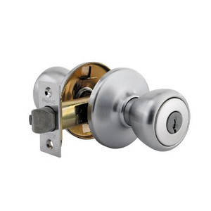 Kwikset Tylo Satin Chrome Entry Lockset - (2-3/8" or 2-3/4" Backset)