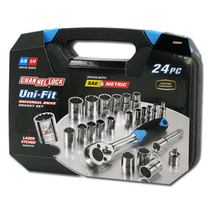 Channellock SAE / Metric Uni-Fit Socket Set (24 Pieces)