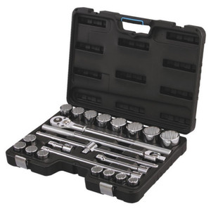 Channellock 3/4" Drive 12-Point Shallow Socket Set 7/8" to 2" (23 Pieces)