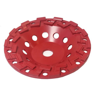 7" Red Low-Profile Grinding Diamond Cup Wheel
