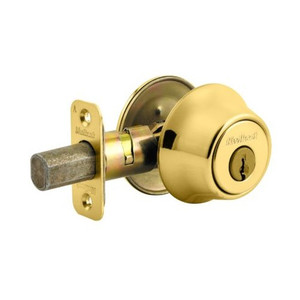 Polished Brass Single Cylinder Deadbolt