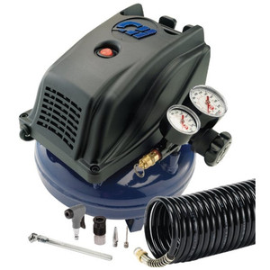 1-Gallon 125PSI Oil-Free Air Compressor With 12-Piece Kit