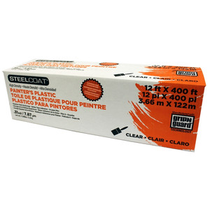 12' x 400' x .31mil Clear Painters Plastic