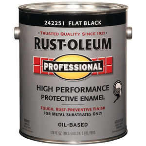 Gallon Rust-Oleum Flat Black High Performance Protective Enamel Paint