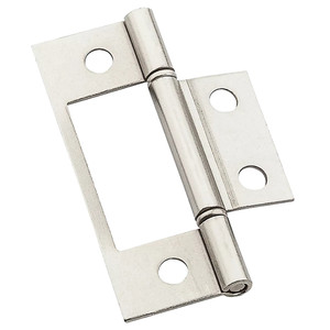 3" Satin Nickel Non-Mortise Hinges (Pack of 2)