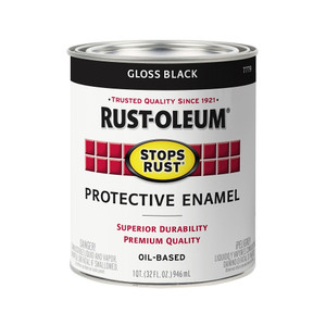 Quart Rust-Oleum Gloss Black Protective Enamel Paint