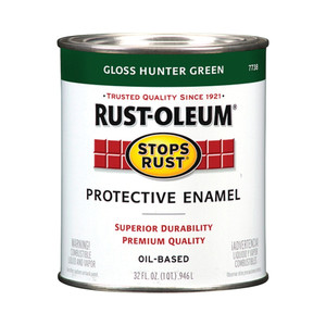 Quart Rust-Oleum Gloss Hunter Green Protective Enamel Paint