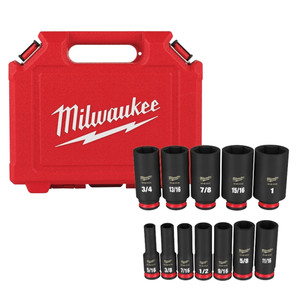 Milwaukee 3/8" Drive Deep Impact Socket Set (12 Piece Set)