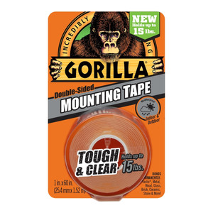 1" X 60" Clear Exterior Double Sided Clear Mounting Tape