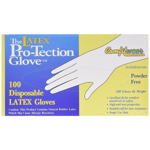 Large Powder-Free Latex Gloves (Box of 50 Pairs)