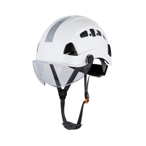 White Defender Helmet Hardhat With Visor