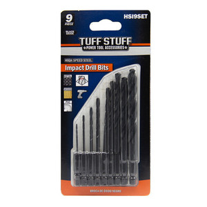 High Speed Impact Drill Set 1/16" to 1/2" (Set of 9)