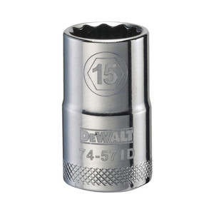 1/2" Drive X 15 mm Shallow Metric Socket