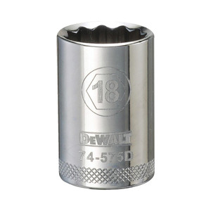 1/2" Drive X 18 mm Shallow Metric Socket