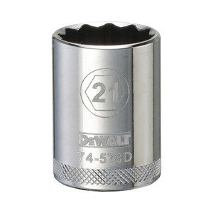 1/2" Drive X 21 mm Shallow Metric Socket