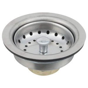 3-1/2" Stainless Steel Basket Chrome Housing Sink Strainer Assembly