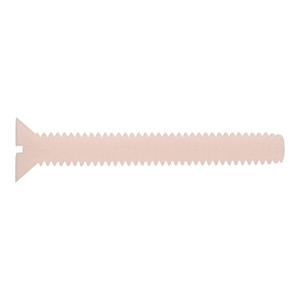 10/24 X 1" Flat Head Slotted Nylon Machine Screw