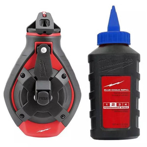 Milwaukee 100' Bold Chalk Line Reel With Blue Chalk