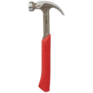 Milwaukee 20 oz Smooth-Face Curved Claw Hammer With Steel I-Beam Handle